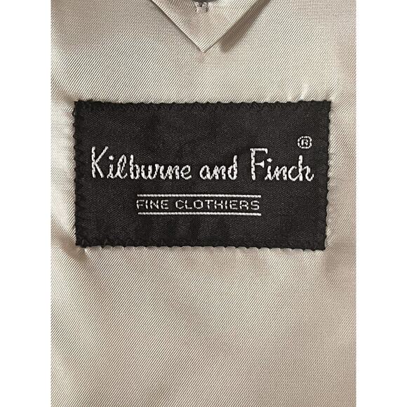 Kilburne and Finch 48R Gray Blue Pinstripe Blazer Casual Sport Coat Jacket - Picture 13 of 15